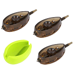Mikado AMFA-QMF-SET-3L-50B Method Aperio QMF System L B+Mould Set Кормушка фидерная прикормочная Коричневый Brown 50 g