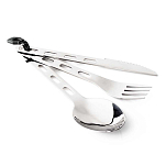 Gsi outdoors 61003 Glacier Набор столовых приборов из нержавеющей стали 3 единицы измерения Серебристый Silver