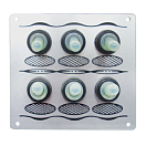 Купить Панель выключателей влагозащищенная из алюминия TMC 03538 12 В 96 х 107 х 2 мм 6 выключателей 7ft.ru в интернет магазине Семь Футов