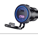 Разъем USB QC3.0 5в 3А и USB PD Marine Rocket 4620136058407
