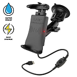Крепление RAM MOUNTS Quick-Grip 15 Вт водонепроницаемая беспроводная зарядка на присоске Twist-Loc  RAM-B-166-UN14W-1