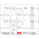 Купить Звезда для мотоцикла ведущая C6221-18-2Q RK Chains C6221-18 7ft.ru в интернет магазине Семь Футов