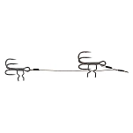Fox rage NSH059-UNIT связанный крючок Point Double Stinger 130-60 mm Grey / Black 1-2