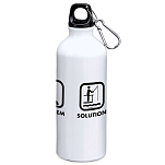 Kruskis MD4049S101K094 Problem Solution Fish 800ml Алюминиевая бутылка Бесцветный White