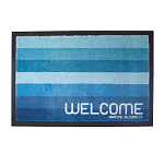 Дверной коврик "Stripes" Marine Business Welcome 41267 700x500мм нескользящий из синего полиамида