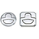 Marine town 5050200 Круглая ручка из нержавеющей стали Серебристый Silver
