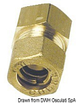 Фитинги обжимные прямые тип "мама" 14 мм х 1/2" для медных труб с биконическим уплотнением, Osculati 17.412.06