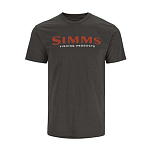 Simms 12803-1198-50 Футболка с коротким рукавом Logo Серый Orange / Charcoal Heater XL