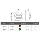 Купить Forniture nautiche italiane 4070111 Apollo 112.5° 12V Зеленый светодиод Серебристый White 70 x 63 38 mm  7ft.ru в интернет магазине Семь Футов