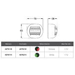 Forniture nautiche italiane 4070111 Apollo 112.5° 12V Зеленый светодиод Серебристый White 70 x 63 38 mm 