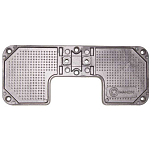 Mavi mare 4343671 Mavi.mare Алюминиевый транец Protector Пластина Silver 208 x 115 mm 