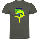 Kruskis CA65500538K030 Футболка с коротким рукавом Jumping Dorado Зеленый Dark Army Green 2XL