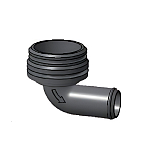 Патрубок соединительный Plastimo 42799 Ø25мм 90° выходной угловой с уплотнительным кольцом для ручных трюмных помп