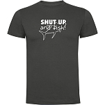 Kruskis CA65500646K043 Футболка с коротким рукавом Shut Up And Fish Серый Dark Grey 3XL