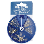 Kinetic F670-102-275 Barral Набор Snap Swivel Золотистый Gold