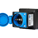 CEE Male / SCHUKO female adapter, 2-pole + protective conductor 76470-bvs