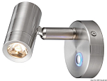 Точечный LED светильник 10/30В 1Вт никелированный корпус с диммируемым выключателем, Osculati 13.439.55