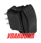 Переключатель трехпозиционный (ON)-OFF-(ON) 12 В/20А 6Р без фиксации (упаковка из 100 шт.) Marine Rocket 4620136052887_pkg_100