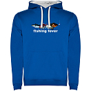 Купить Kruskis SU1067030501K034 Толстовка с капюшоном Fishing Fever Two-Colour Голубой Royal Blue / White L 7ft.ru в интернет магазине Семь Футов