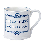 Кружка "Captains Word" Nauticalia 6287 Ø89мм 100мм 360мл из белого фарфора с синей надписью