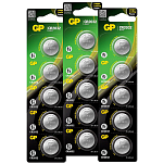Gp batteries GD093 Cr2032 Кнопка Батарея 15 единицы Золотистый Multicolor