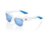 Спортивные очки 100% HUDSON - Jorge Martin SE Polished Clear - HiPER Blue Multilayer Mirror Lens, 60027-00009