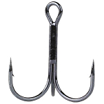 Mikado HJA02-2/0 Jaws Тройной Крючок Серебристый Black Nickel 2/0 