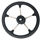 Купить Рулевое колесо Ultraflex V70B 68441R Ø350x90мм рукоятка из чёрного полиуретана со спицами из нержавеющей стали 7ft.ru в интернет магазине Семь Футов