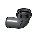 Патрубок соединительный Plastimo 55769 Ø38мм 90° входной угловой с уплотнительным кольцом для ручных трюмных помп