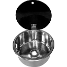 Мойка круглая, стеклянная крышка, Marine Rocket MR531CSS