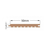 Защитный профиль Wilks DK102-10 10000x50x5мм с лентой из ПВХ