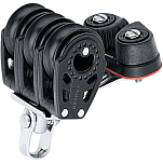 Harken 346 Triple Carbo Block 29 mm With Cam Cleat Серебристый Black / Silver
