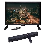 Blugy bgstv24hdsb Smart TV FHD 24´´ и саундбар Bluetooth 12V Black 65x60x15