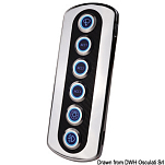 Carbon fiber anti-vandal switch panel blue LED, 14.850.11