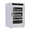 Купить Винный шкаф однозонный отдельностоящий Libhof Noblest NP-43 White 640х610х1020мм на 43 бутылки из американского дуба белый с белой подсветкой 7ft.ru в интернет магазине Семь Футов