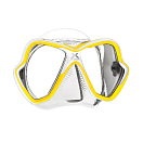 Купить Маска для плавания двухлинзовая для взрослых Mares X-Vision 411053 прозрачный/бело-желтый 7ft.ru в интернет магазине Семь Футов