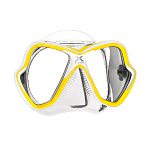 Маска для плавания двухлинзовая для взрослых Mares X-Vision 411053 прозрачный/бело-желтый