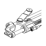 Uflex 216-UC128SVS2 гидравлический рулевой цилиндр Silversteer Серебристый Black 184.91 mm