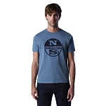North sails 692815-0768-S Футболка с коротким рукавом Graphic Голубой China Blue S