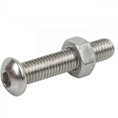 Винты с внутренним шестигранником V4A с полукруглой головкой / Диаметр резьбы: M8; Длина винта: 60 ​​мм