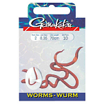Gamakatsu 140141-00400-00030-00 Booklet Worm 3120R Палатка Крюк 0.300 мм Красный Red 4 