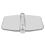 Marine town 4949328 Петля крышки из нержавеющей стали со стандартным узлом Серебристый Silver