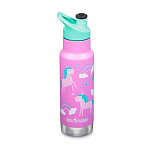 Klean kanteen 1008785 Insulated Kid Classic Бутылка из нержавеющей стали 355ml Ребенок Спорт Крышка Розовый Unicorns