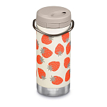 Klean kanteen 1009471 Tk0.35L Изолированная Бутылка Белая Strawberries