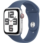 Apple MXGP3QL/A  Watch SE GPS + Cellular 44mm Sport Band Серебристый Silver Aluminium / Denim S-M