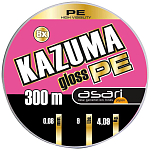 Asari LAKG30015 Kazuma Gloss PE 300 M Линия Серый  Bubble Gum Pink 0.150 mm 