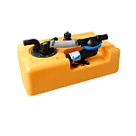 Бак сточный Can-SB 01.4601 41л 650х390х290мм шланг Ø38мм с насосом 12В 19л/мин горизонтальный из полиэтилена желтый