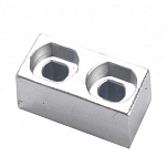Enrico polipodio 2626420A Yamaha 115-200HP Алюминиевый кубический анод  Silver 48 x 24 x 24 mm