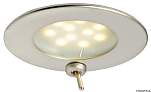 Встраиваемый LED светильник Atria 12/24В 2.4Вт 215Лм белый свет c выключателем, Osculati 13.447.05
