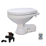 Jabsco 37045-4192 Quiet Flush Electric Toilet with Solenoid Valve, Regular bowl size (new), Soft Close, 12V
